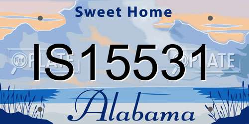 IS15531 Alabama License Plate
