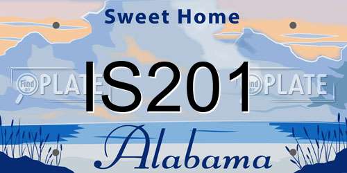 IS201 Alabama License Plate
