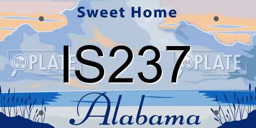 IS237 Alabama License Plate