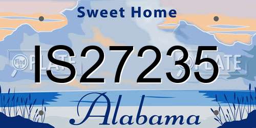 IS27235 Alabama License Plate