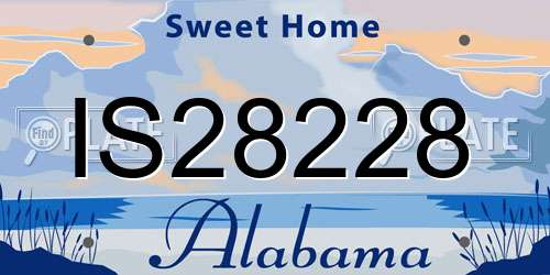 IS28228 Alabama License Plate