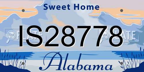 IS28778 Alabama License Plate