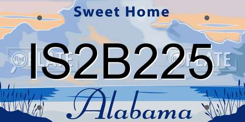 IS2B225 Alabama License Plate