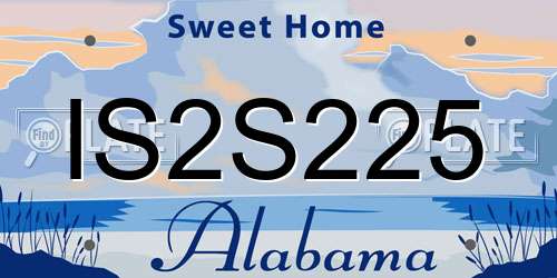 IS2S225 Alabama License Plate