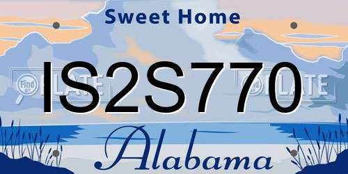 IS2S770 Alabama License Plate