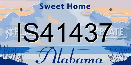 IS41437 Alabama License Plate