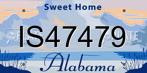 IS47479 Alabama License Plate