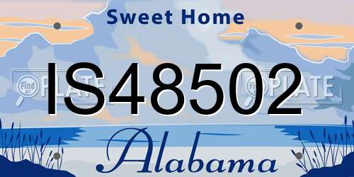 IS48502 Alabama License Plate