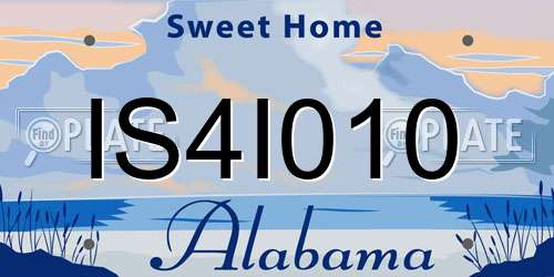 IS4I010 Alabama License Plate