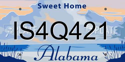 IS4Q421 Alabama License Plate