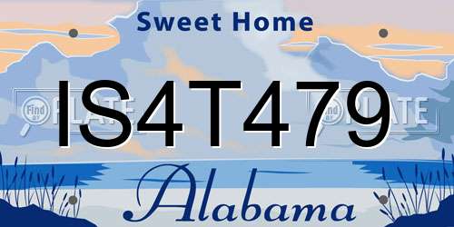 IS4T479 Alabama License Plate
