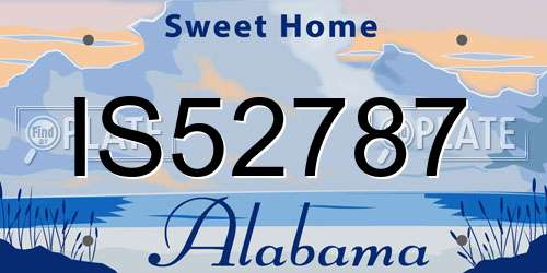 IS52787 Alabama License Plate