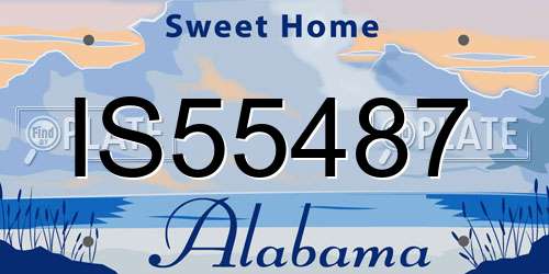 IS55487 Alabama License Plate