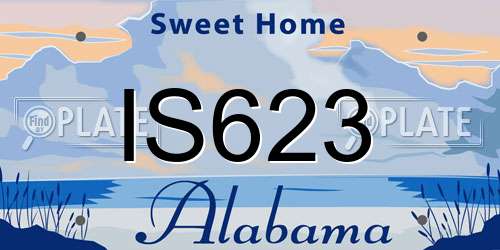IS623 Alabama License Plate