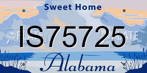 IS75725 Alabama License Plate