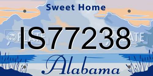 IS77238 Alabama License Plate