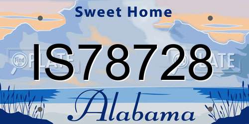 IS78728 Alabama License Plate