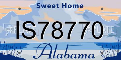 IS78770 Alabama License Plate