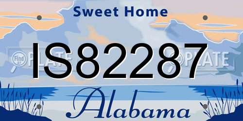 IS82287 Alabama License Plate