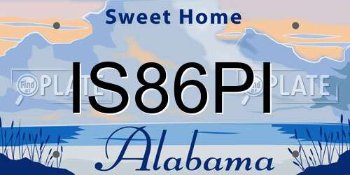 IS86PI Alabama License Plate