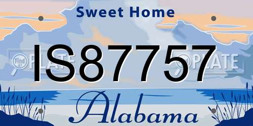 IS87757 Alabama License Plate