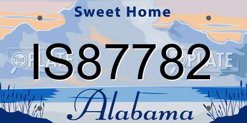 IS87782 Alabama License Plate