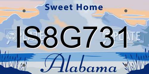 IS8G731 Alabama License Plate