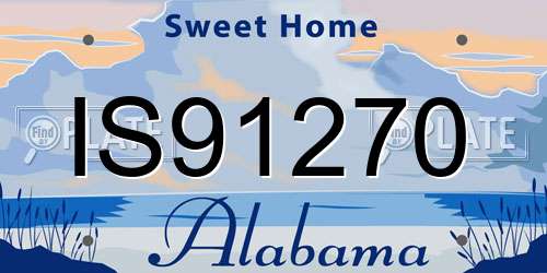 IS91270 Alabama License Plate