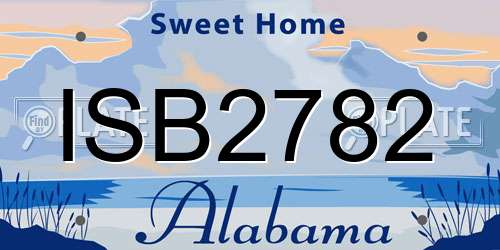 ISB2782 Alabama License Plate