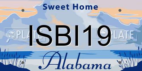 ISBI19 Alabama License Plate