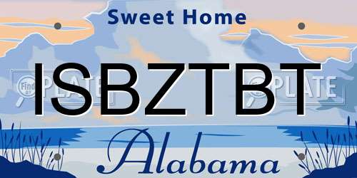 ISBZTBT Alabama License Plate
