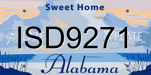 ISD9271 Alabama License Plate