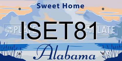 ISET81 Alabama License Plate
