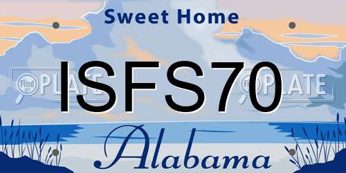 ISFS70 Alabama License Plate