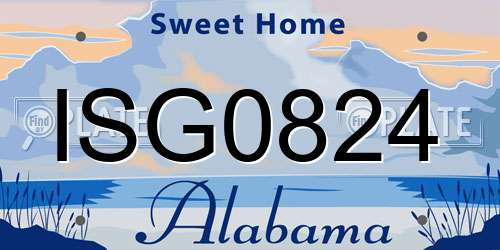 ISG0824 Alabama License Plate