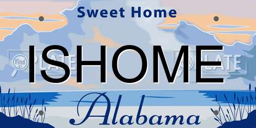 ISHOME Alabama License Plate