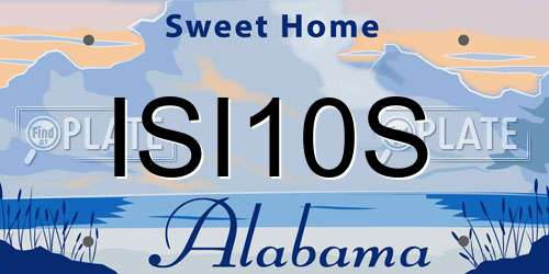 ISI10S Alabama License Plate