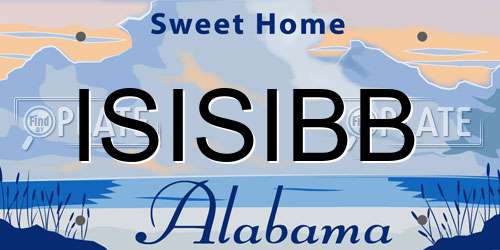 ISISIBB Alabama License Plate