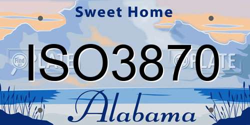 ISO3870 Alabama License Plate