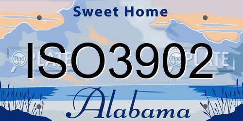 ISO3902 Alabama License Plate