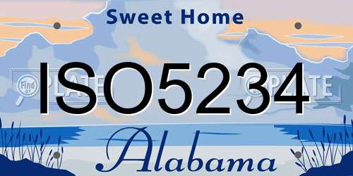 ISO5234 Alabama License Plate