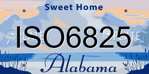 ISO6825 Alabama License Plate