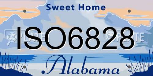 ISO6828 Alabama License Plate