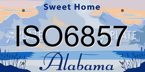 ISO6857 Alabama License Plate