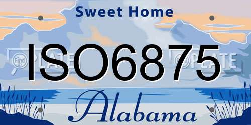 ISO6875 Alabama License Plate