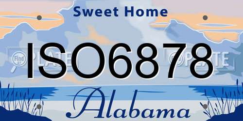 ISO6878 Alabama License Plate