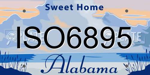 ISO6895 Alabama License Plate