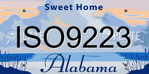 ISO9223 Alabama License Plate