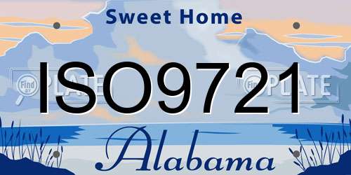 ISO9721 Alabama License Plate