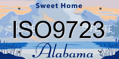 ISO9723 Alabama License Plate
